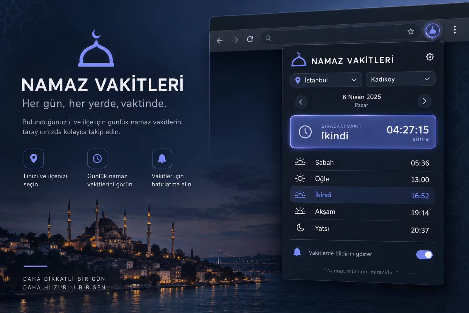 Namaz Vakitleri proje görseli